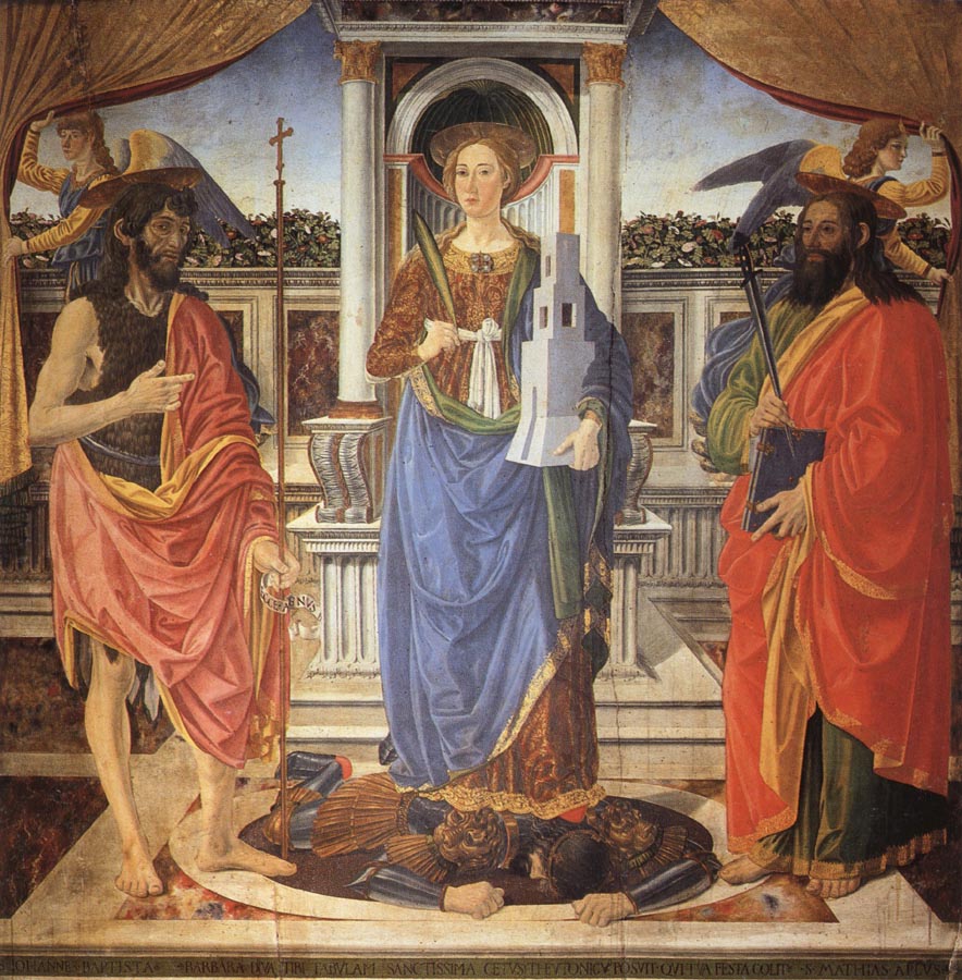 St.Barbara between SS.John the Baptist and Matthew